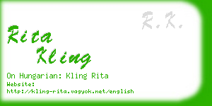 rita kling business card